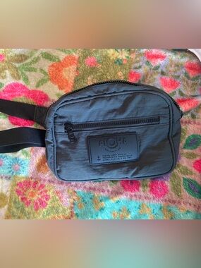 ALOHAS Men's Black Belt Bag - Minimalist Everyday Carry